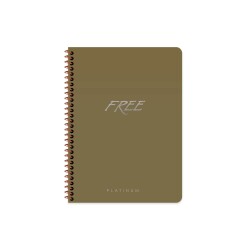 Free Platinum A5 80 Yaprak Kareli Karton Plastik Kapak Defter Keskin Color - 3