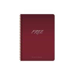 Free Platinum A5 80 Yaprak Kareli Karton Plastik Kapak Defter Keskin Color - 5