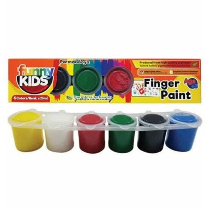 Funny Kids Parmak Boyası 25 ML 6 Renk - 1