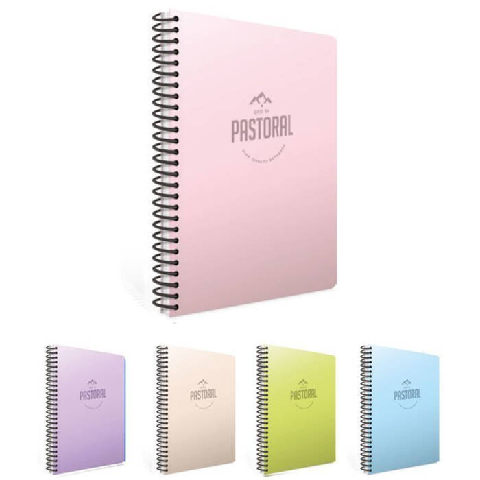 Gıpta Pastoral Defter Çizgili Spralli Plastik Kapak Defter A4 60 Yaprak (Adet Fiyatıdır) - 1