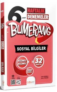 Günay Yayınları 6. Sınıf Bumerang 32 Haftalık Sosyal Bilgiler Denemeleri - 1