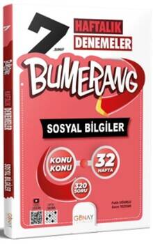 Günay Yayınları 7.Sınıf Bumerang 32 Haftalık Sosyal Bilgiler Denemeleri - 1