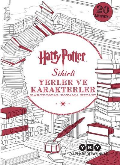 Harry Potter Sihirli Yerler ve Karakterler Kartpostal Boyama Kitabı Yapı Kredi Yayınları - 1