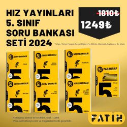 Hız Yayınları 5.Sınıf Tüm Dersler Soru Bankası Seti 2024-2025 (Türkçe-Matematik-Fen-Sosyal-Din-İngilizce-Paragraf) - Hız Yayınları