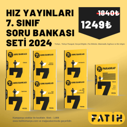 Hız Yayınları 7.Sınıf Tüm Dersler Soru Bankası Seti 2024-2025 (Türkçe-Matematik-Fen-Sosyal-Din-İngilizce-Paragraf) - Hız Yayınları