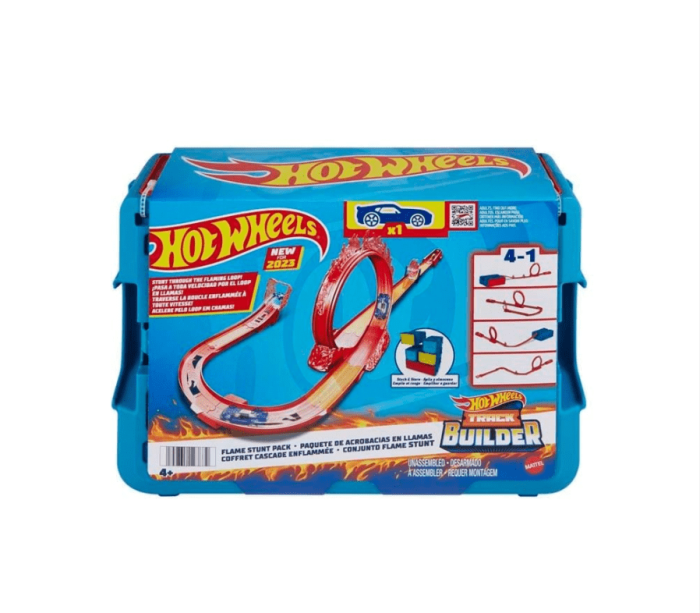 Hot Wheels Track Builder Alev Temalı Akrobasi Seti HMC04 - 1