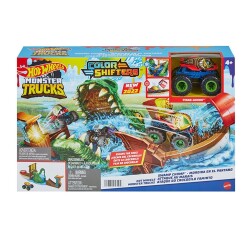 Hot Wheels Track Monster Trucks Timsahtan Kaçış Renk Değiştiren Oyun Seti HGV14 - Mattel