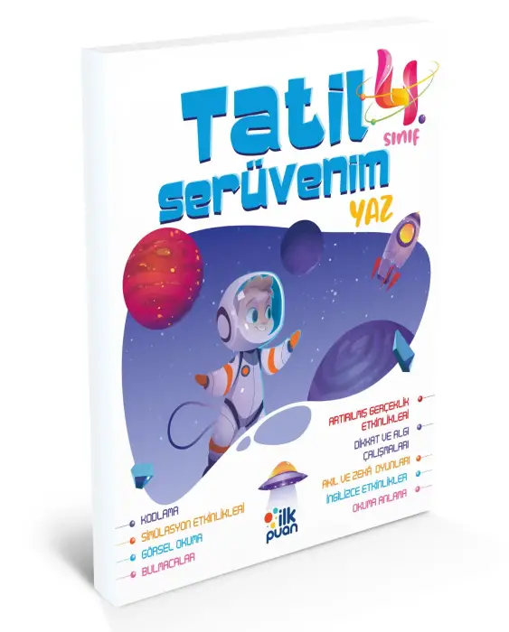 İlk Puan Yayınları 4. Sınıf Tatil Serüvenim Yaz Tatil Kitabı - 1