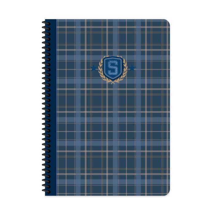 Keskin Color A4 80 Yaprak Kareli Karton Kapak Spiralli School Defter - 1