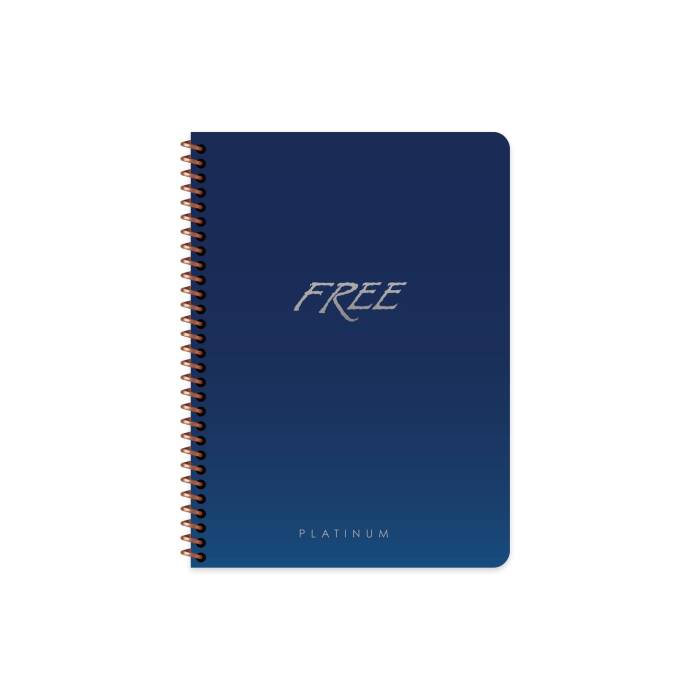 Keskin Color A5 80 Yaprak Çizgisiz Plastik Kapak Free Platinum Defter - 1