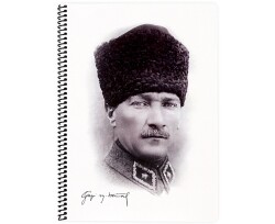 Keskin Color Atatürk A4 100 Yaprak Çizgili Spiralli Plastik Kapak Defter - 2