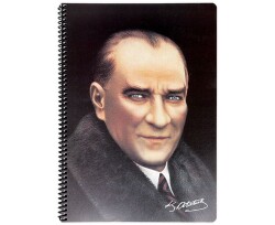 Keskin Color Atatürk A4 100 Yaprak Çizgili Spiralli Plastik Kapak Defter - 3