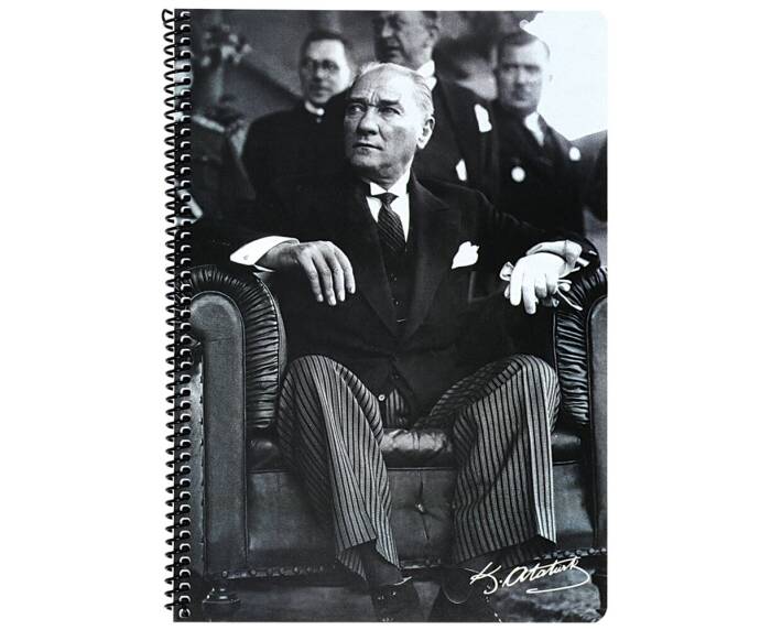 Keskin Color Atatürk A4 100 Yaprak Çizgili Spiralli Plastik Kapak Defter - 4