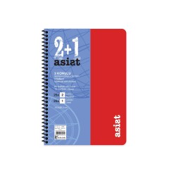 Keskin Color Defter 16,5x22,5 2+1 Ayraçlı Plastik Kapak Asist - Keskin Color