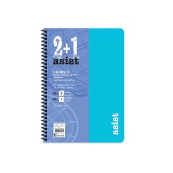 Keskin Color Defter 16,5x22,5 2+1 Ayraçlı Plastik Kapak Asist - 3