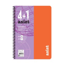 Keskin Color Defter A4 4+1 125 Yaprak Ayraçlı Plastik Kapak Asist - 5