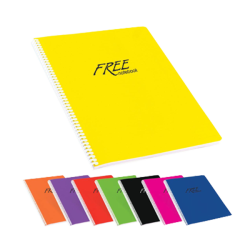 Keskin Color Free Plastik Kapak Defter A4 200 Yaprak Çizgili (Adet Fiyatıdır) - Keskin Color