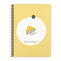 Keskin Color Hisli Şeyler A4 80 Yp Çizgili Spiralli Sticker Defter Sıkıldım Artık - Keskin Color