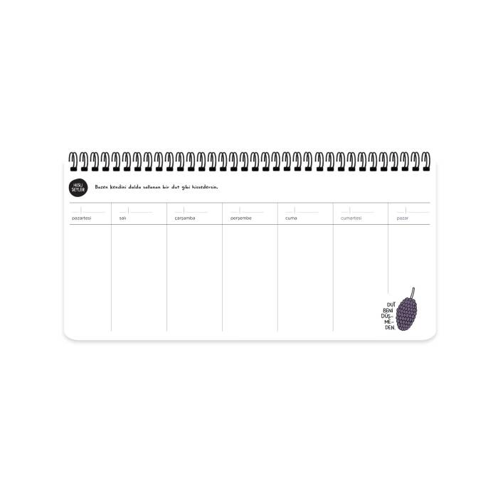 Keskin Color Hisli Şeyler 13x27 Spiralli Sticrli Planner Zirvedeyim Canım Duymuyorum - 3