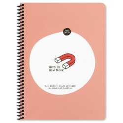 Keskin Color Sticker Defter Hisli Şeyler 16,5x22,5 80 Yaprak Kareli Stickerli Defter Hepsi De Beni Bulur - Keskin Color