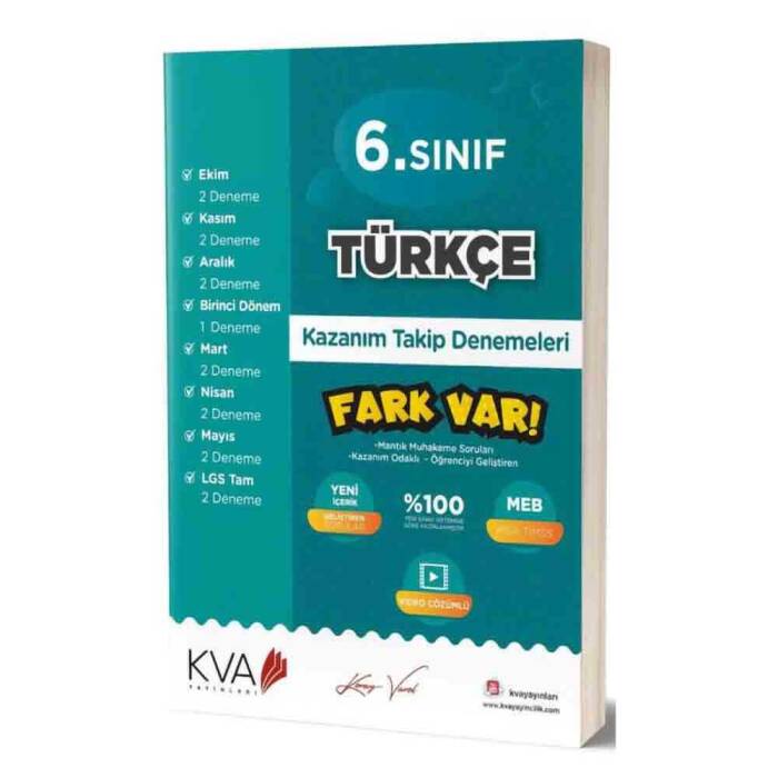 Koray Varol 6. Sınıf Türkçe Kazanım Takip Denemeleri - 1