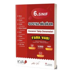 Koray Varol Akademi 6. Sınıf Sosyal Bilgiler Fark Var Kazanım Takip Denemeleri - Koray Varol Yayınları