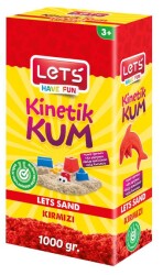 Lets Kinetik Kum 1000 gr. Kırmızı Karton Kutu - Lets