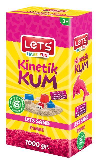 Lets Kinetik Kum 1000 Gr.pembe Karton Kutu - 1