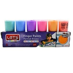 Lets Parmak Boyası Pastel Renkler 6 Renk/ L-5500p - Lets