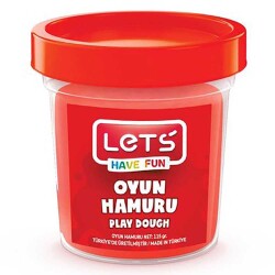 Lets Tek Renk Oyun Hamuru Kırmızı 115 Gr - Lets