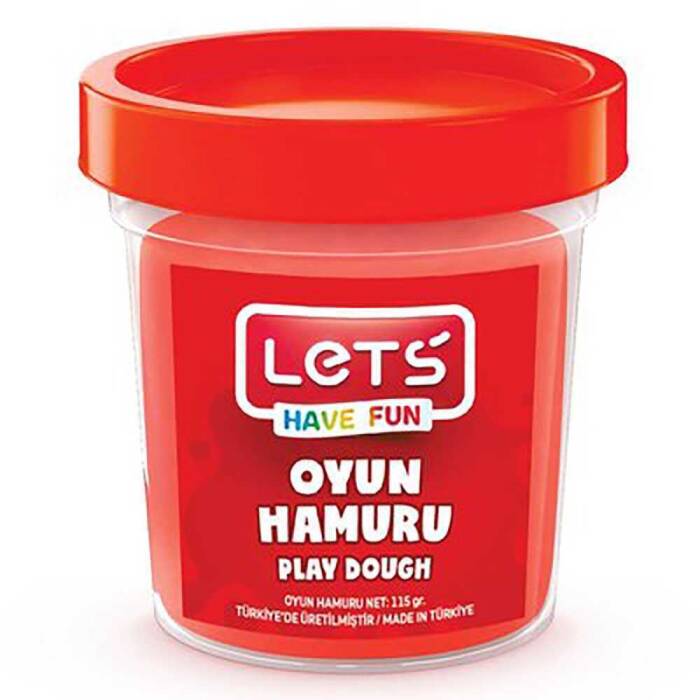 Lets Tek Renk Oyun Hamuru Kırmızı 115 Gr - 1