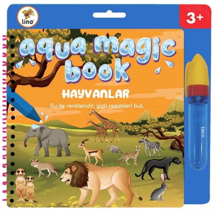 Lino Aqua Magic Book Hayvanlar Sihirli Boyama Kitabı - 1