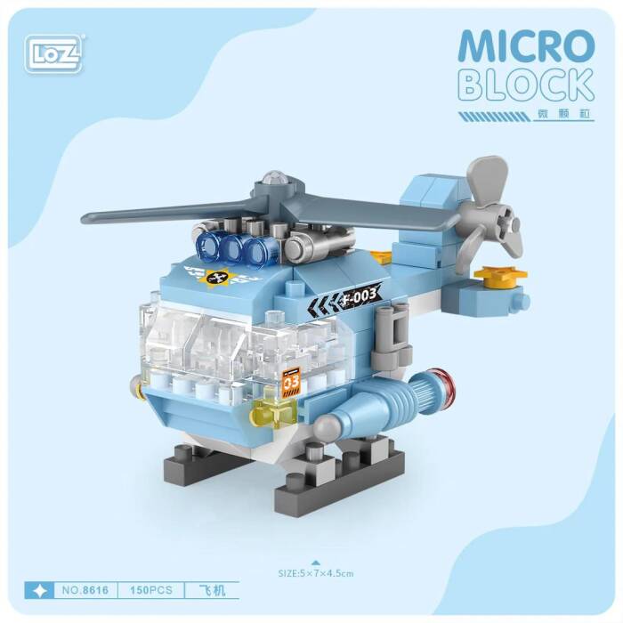 Loz 8616 Micro Block Bag Helicopter - 1