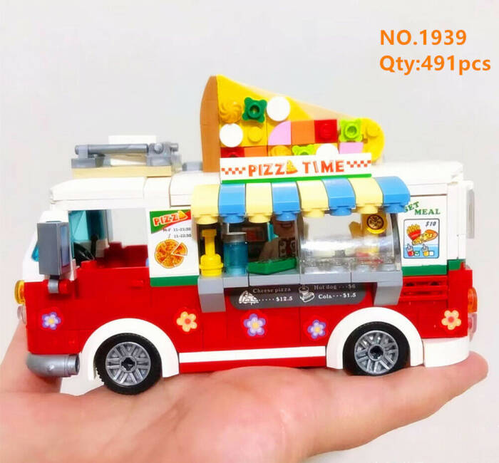 LOZ Amusement Park Food Truck Pizza 1739 building block set - 3