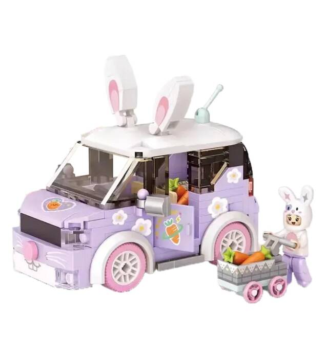 Loz LZ4208 Sweet Bunny Radish Car - 1