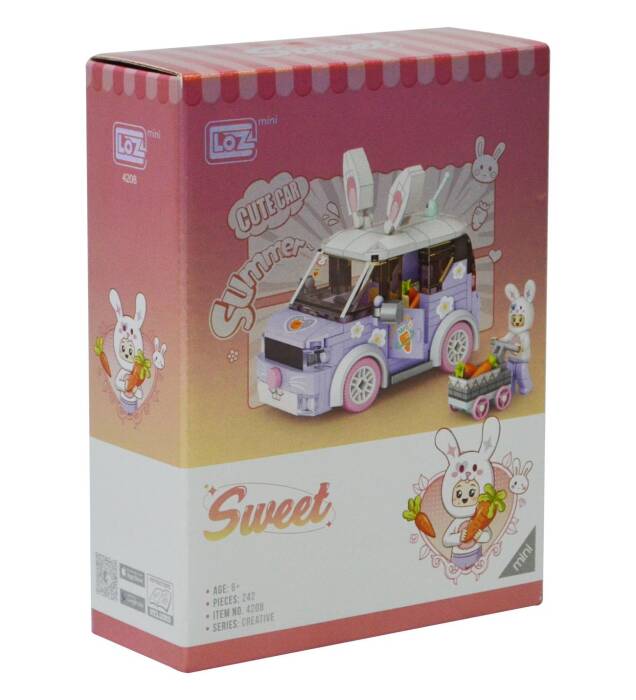 Loz LZ4208 Sweet Bunny Radish Car - 3