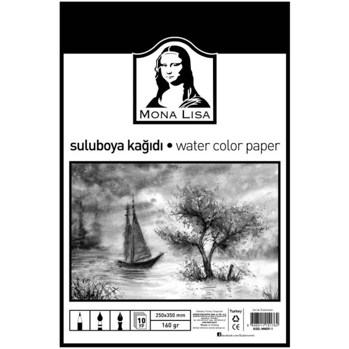 Monalisa Sulu Boya Kağıdı 25x35 160 GR 10 Yaprak - 1