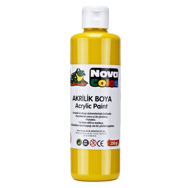 Nova Color Akrilik Boya 250 Gr Sarı - 1