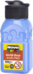 Nova Color Akrilik Boya Şişe 100 Cc Açık Mavi - Nova Color