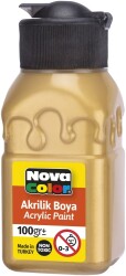 Nova Color Akrilik Boya Şişe 100 Cc Altın - Nova Color