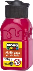 Nova Color Akrilik Boya Şişe 100 Cc Kırmızı - Nova Color