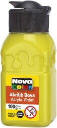 Nova Color Akrilik Boya Şişe 100 Cc Limon Sarısı - Nova Color