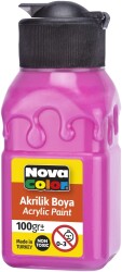 Nova Color Akrilik Boya Şişe 100 Cc Pembe - Nova Color