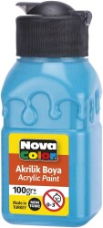 Nova Color Akrilik Boya Şişe 100 Cc Turkuaz - Nova Color