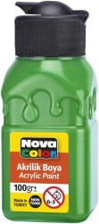 Nova Color Akrilik Boya Şişe 100 CC Yeşil - Nova Color