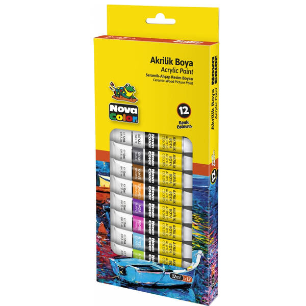 Nova Color Akrilik Boya Tup 12 Li 12 Ml - 1