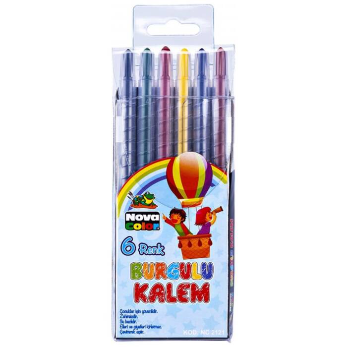 Nova Color Burgulu Kalem 6li - 1