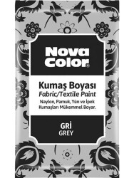 Nova Color Kumaş Boyası Toz 12 Gr Gri Nc-908 - Nova Color