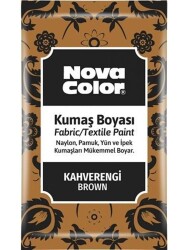 Nova Color Kumaş Boyası Toz 12 Gr Kahve - Nova Color