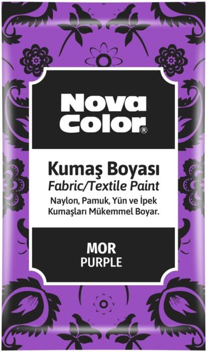 Nova Color Kumaş Boyası Toz 12 Gr Mor Nc-907 - 1